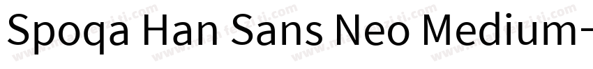Spoqa Han Sans Neo Medium字体转换